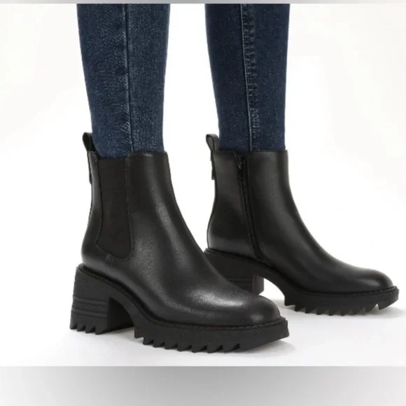 NWT! Sam & Libby Black Women's SIZE 10 Lennon Heeled Chelsea Boots - Picture 3 of 14